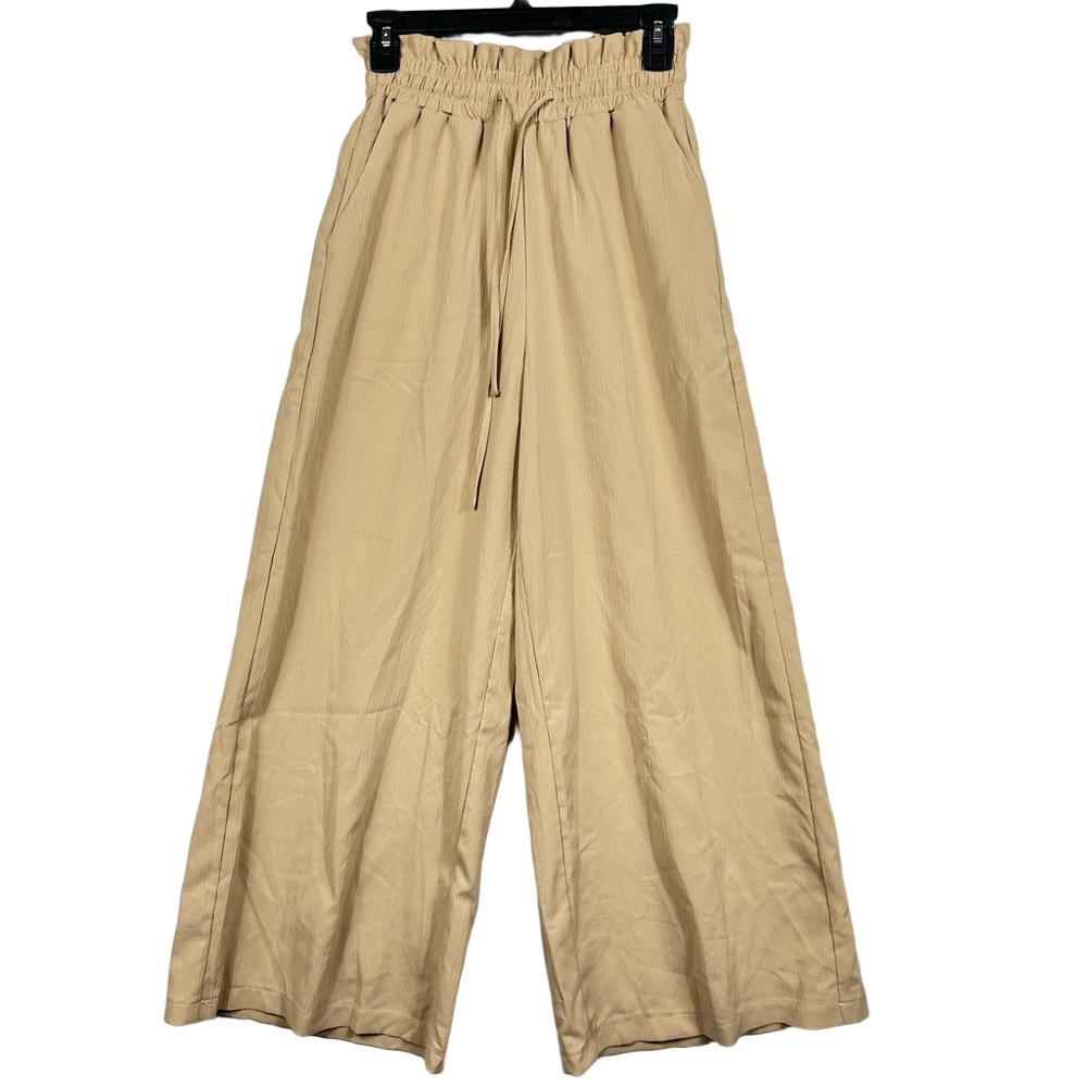 SHEIN Light Tan Elastic Waist Pants Size Small